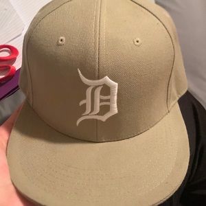 Detroit tan baseball cap